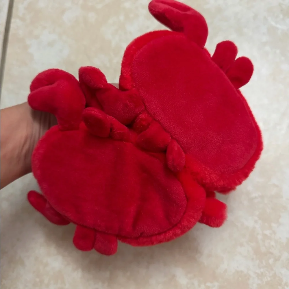 Red Lobster Plush Slippers Novelty Crab Animal Slippers 6-18 Months